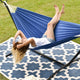 Double Hammock with Steel Stand: Portable with Pillow & Carrying Case 450lbs