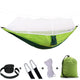 Double Camping Hammock with Mosquito Net - Portable Nylon Outdoor Travel Bed