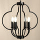Farmhouse Oval Candle Chandelier: Rustic Pendant Ceiling Light for Dining Room