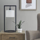 Metal Table Lamp with Glass Drum Shade: Modern Accent Lighting