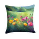 North Dakota Wild Prairie Roses Watercolor Throw Pillow - Indoor & Outdoor Decor
