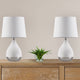 Two‑Tone Ceramic Table Lamp Set: Matching Pair with Fabric Shades