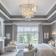 Gold Luxury Crystal Chandelier: Modern Ceiling Light for Living & Dining Rooms