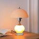 15.75″ Erte Blush Pink Art Deco Glass Lamp: Dual Light Table Lamp