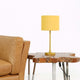 Sereno Modern Classic Desk Lamp: Ochre Base & Gold Accent Lighting