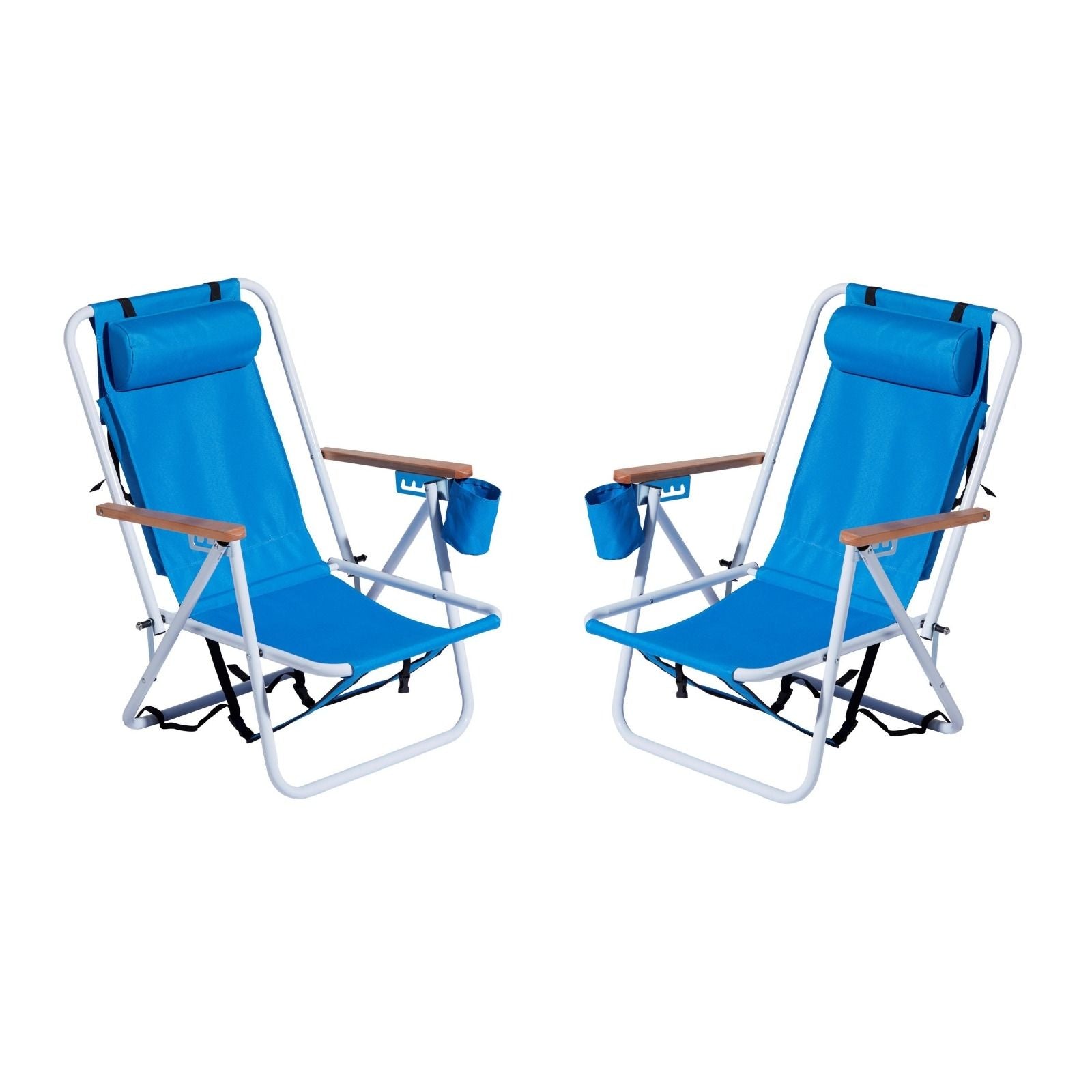 2-pack Adjustable Folding Beach Chair