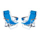 2‑Pack Adjustable Folding Beach Chair: Steel Frame with Oxford Fabric