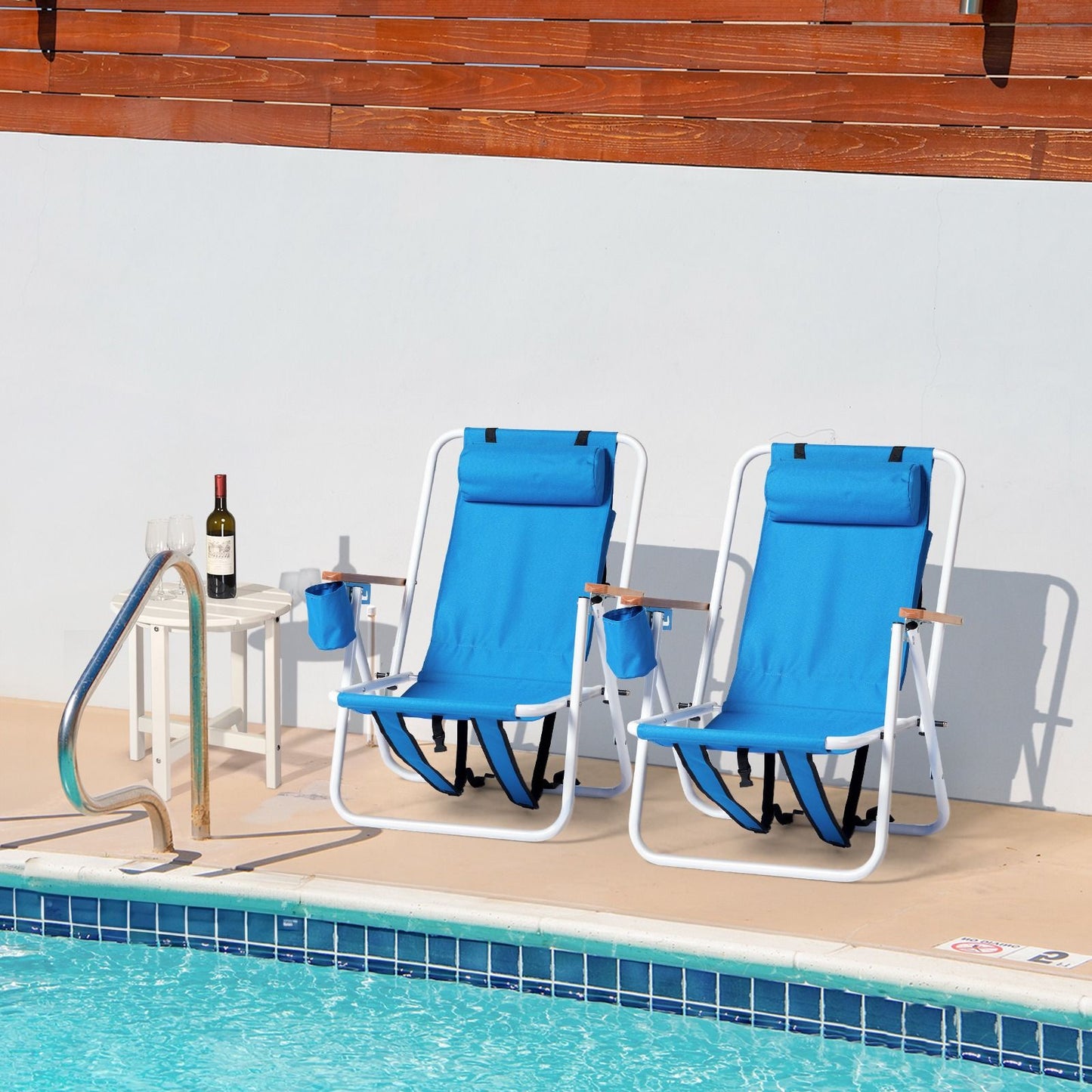 2-pack Adjustable Folding Beach Chair