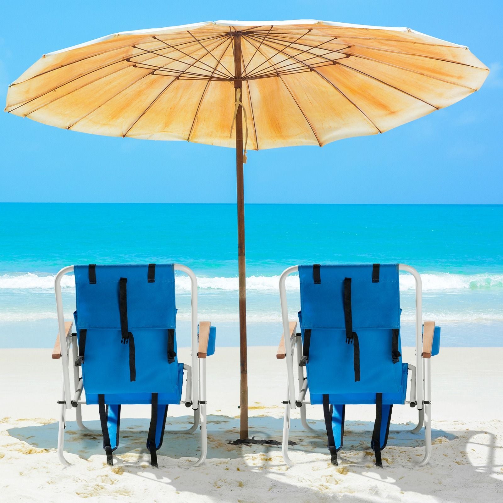 2-pack Adjustable Folding Beach Chair