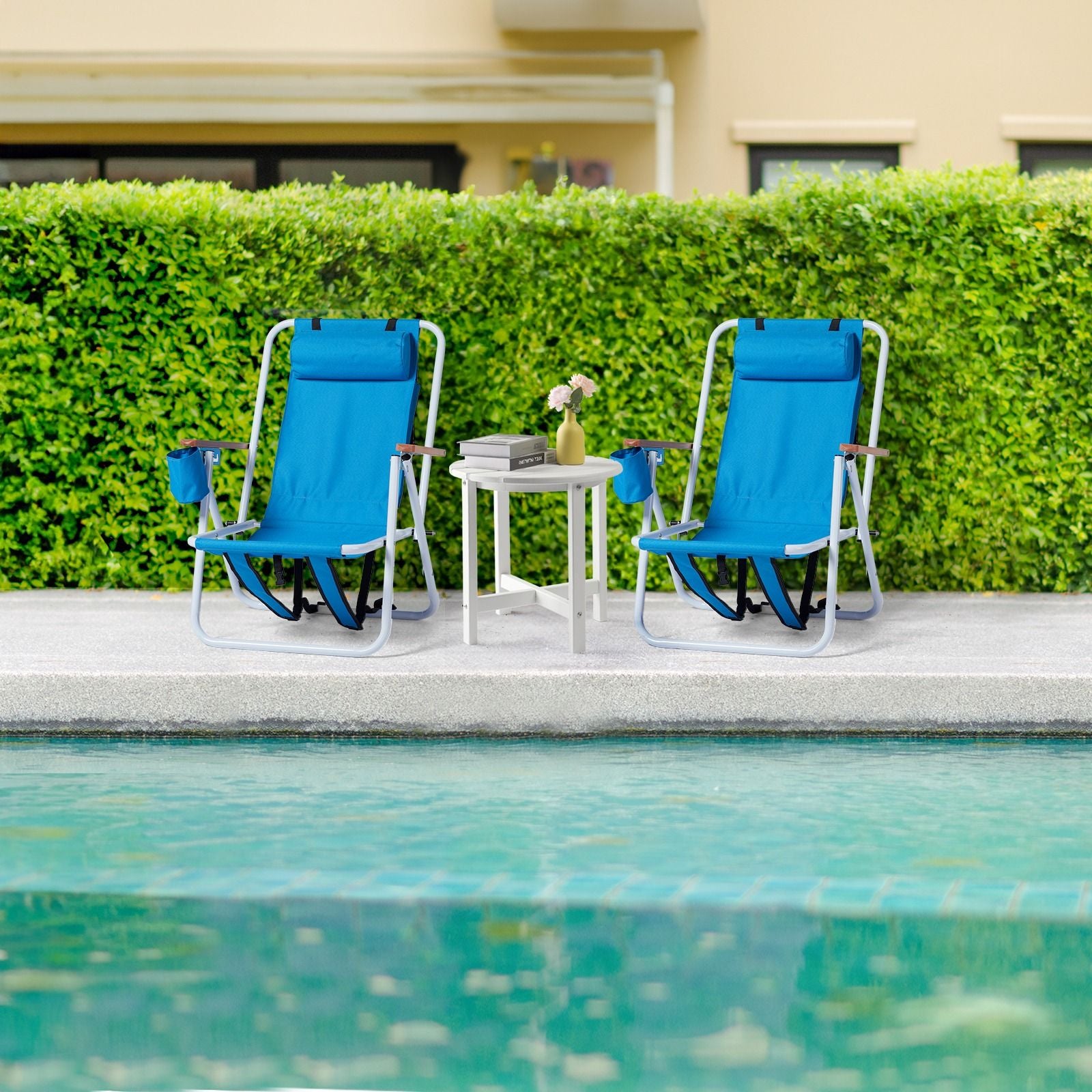 2-pack Adjustable Folding Beach Chair
