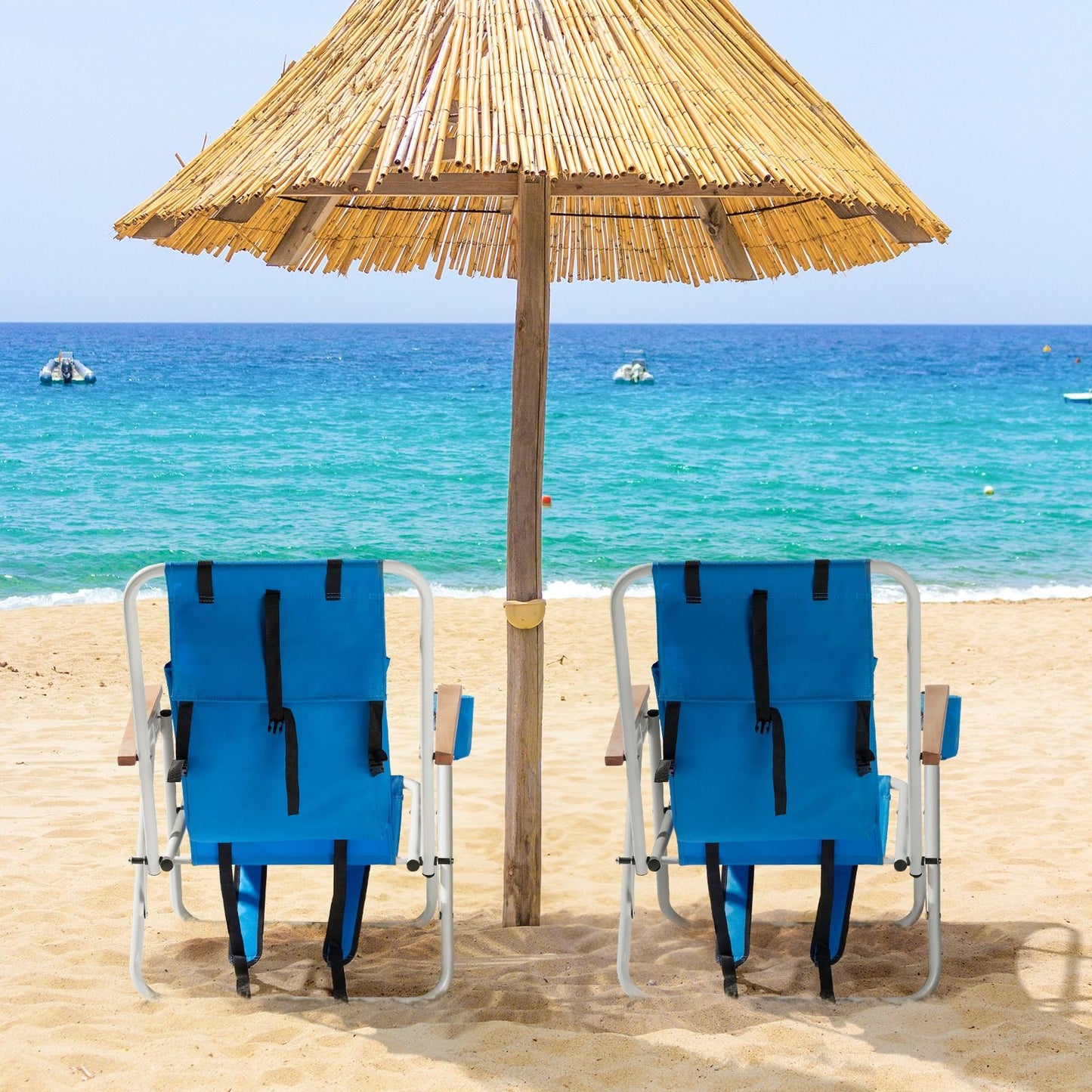 2-pack Adjustable Folding Beach Chair