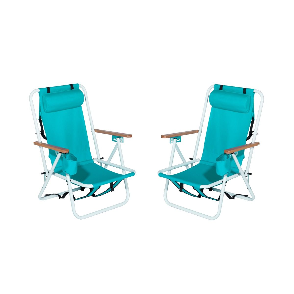 2-pack Adjustable Folding Beach Chair