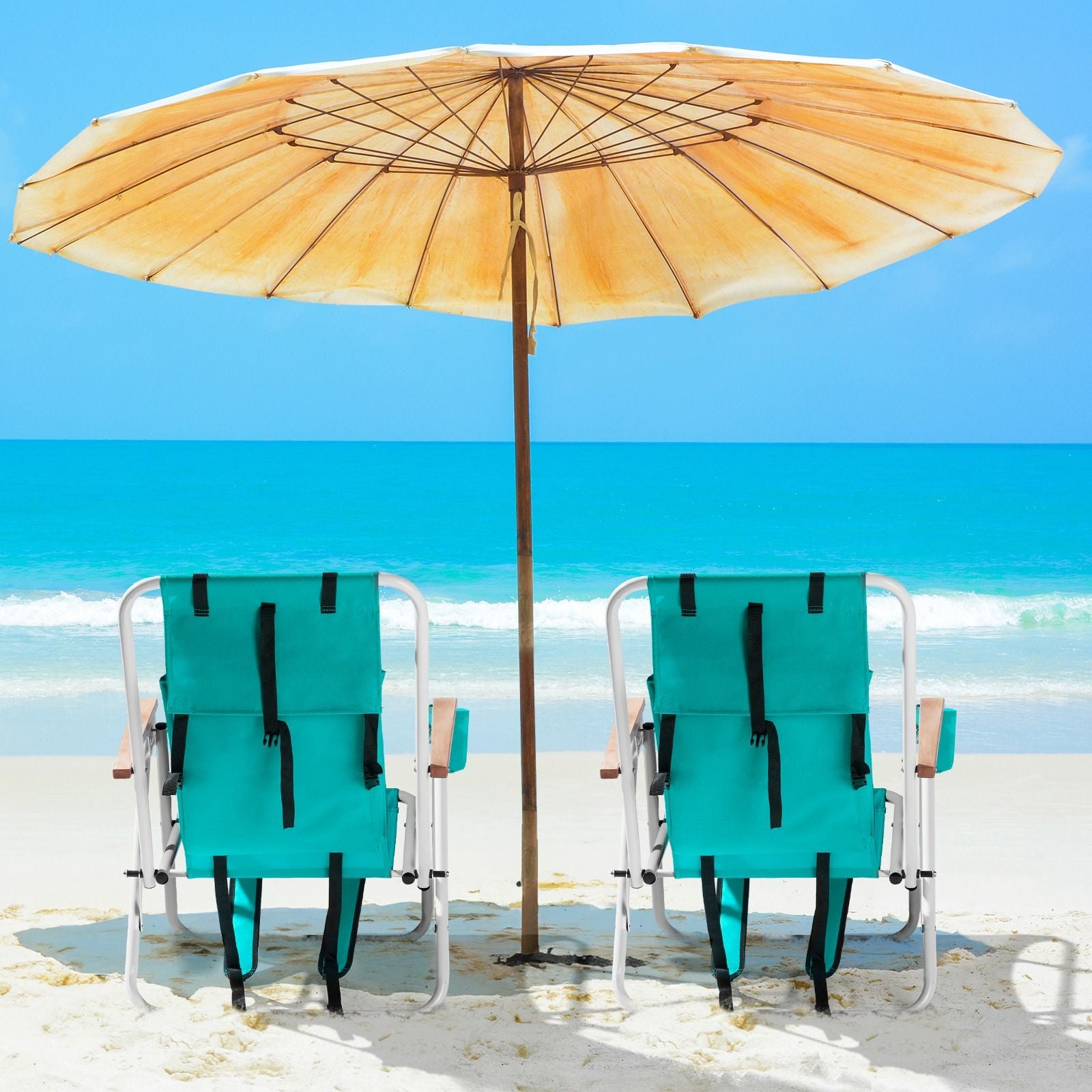 2-pack Adjustable Folding Beach Chair