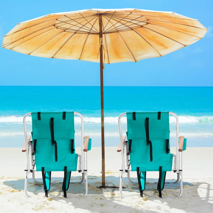 2-pack Adjustable Folding Beach Chair