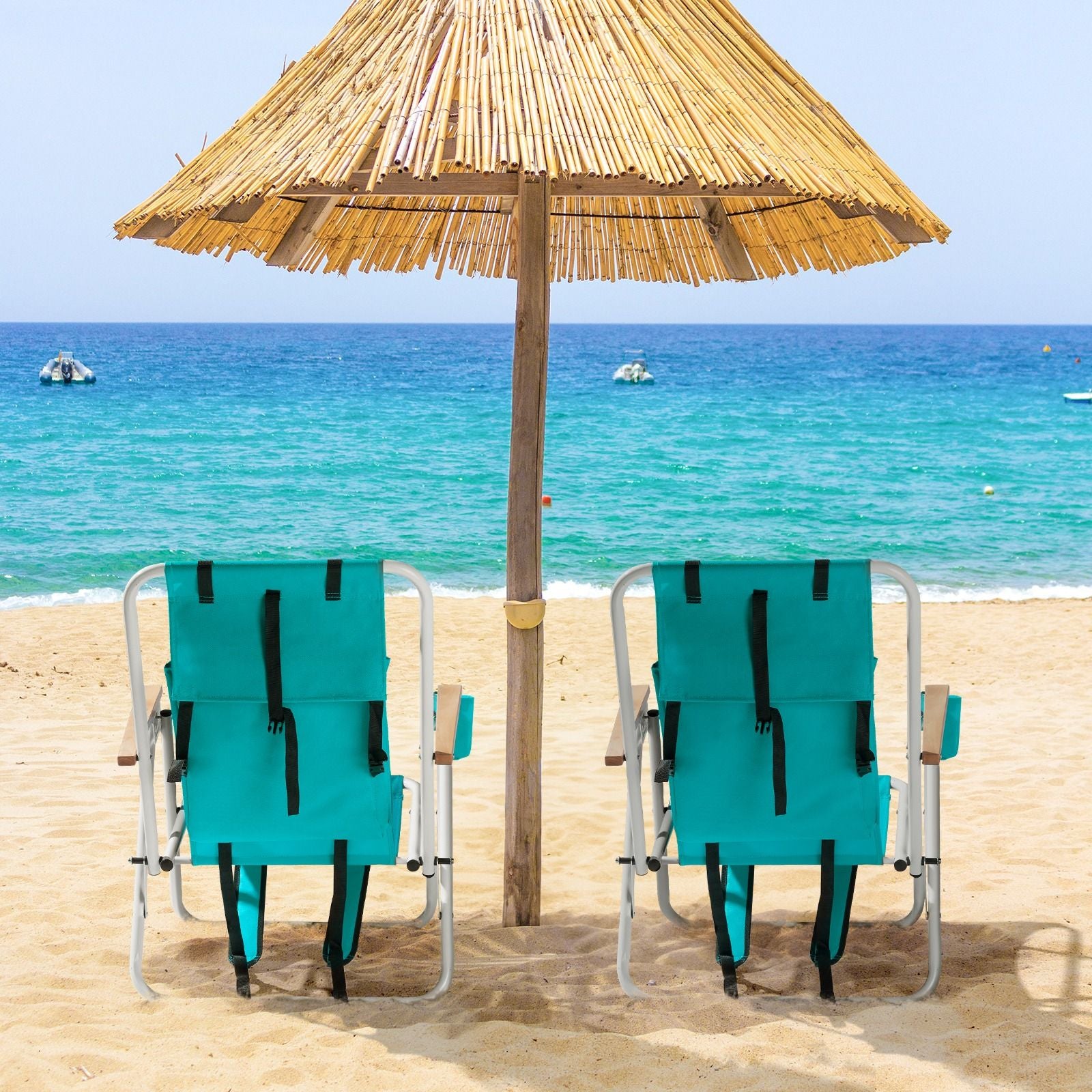 2-pack Adjustable Folding Beach Chair