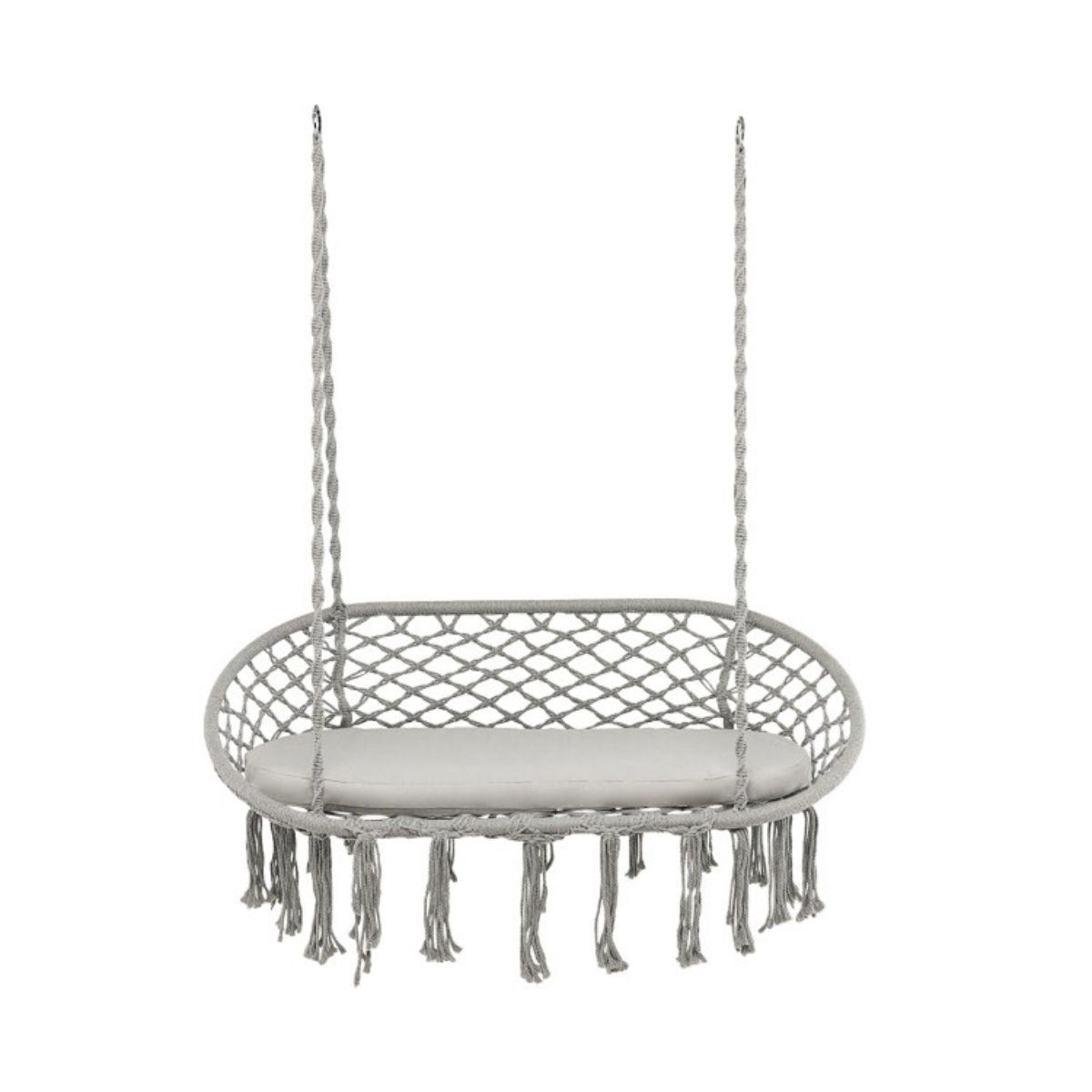 2-person Macrame Hammock Chair With Cushion