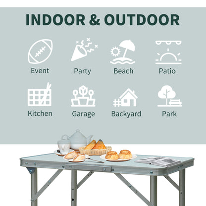 23in Adjustable Camping Table