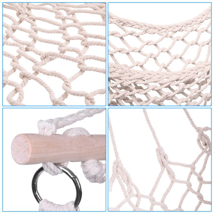 2pcs Cotton Hammock Rope Chairs Indoor Outdoor