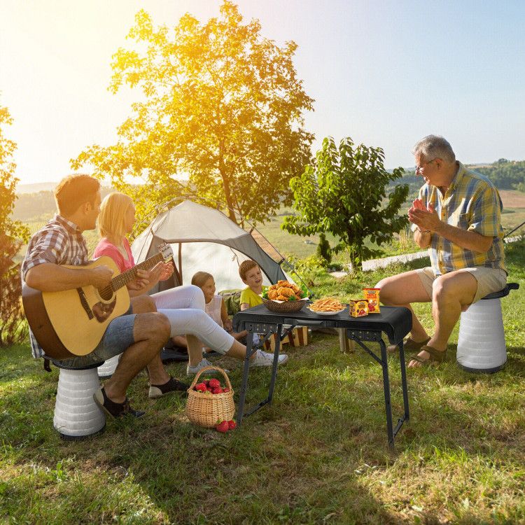 3-piece Folding Camping Table Stool Set 