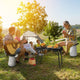 3‑Piece Folding Camping Table & Retractable LED Stool Set - Portable Outdoor Gear
