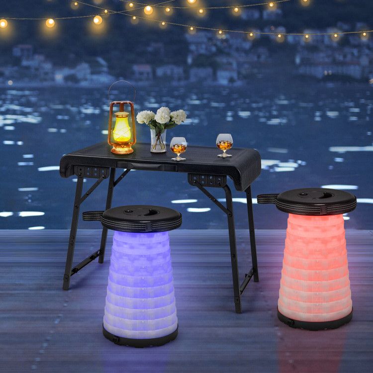 3-piece Folding Camping Table Stool Set 