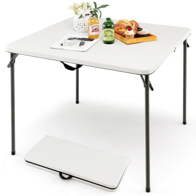 34in Folding Camping Table Hdpe Steel Frame