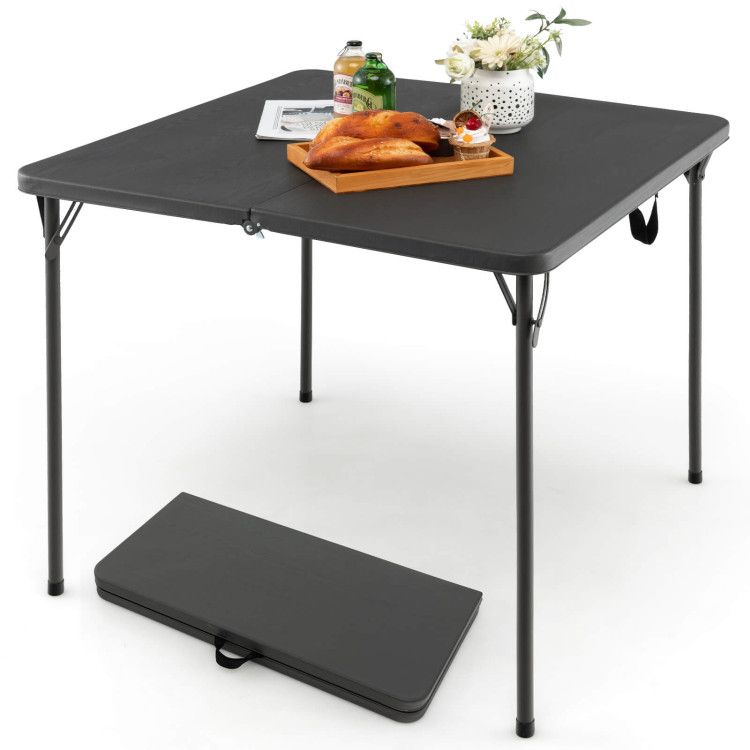 34in Folding Camping Table Hdpe Steel Frame