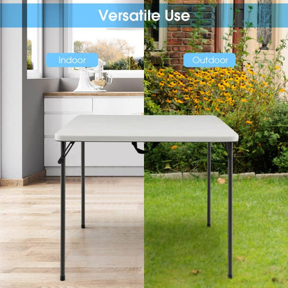 34in Folding Camping Table Hdpe Steel Frame426938971