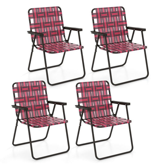 4-piece Folding Beach Chair Set