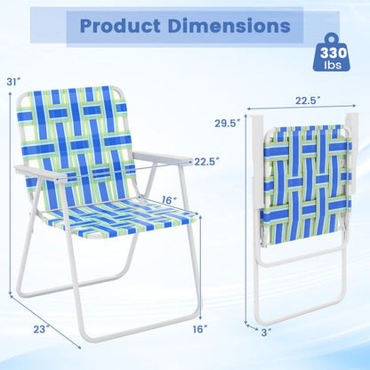 4-piece Folding Beach Chair Set