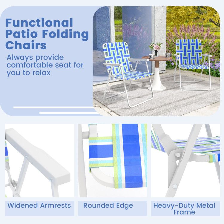 4-piece Folding Beach Chair Set