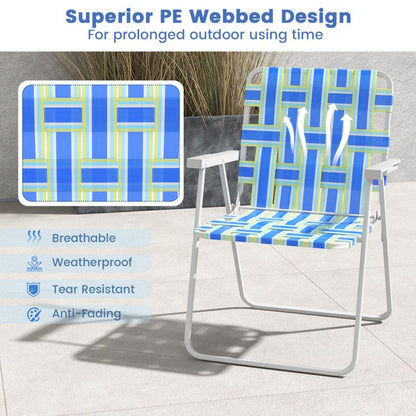 4-piece Folding Beach Chair Set