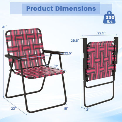 4-piece Folding Beach Chair Set