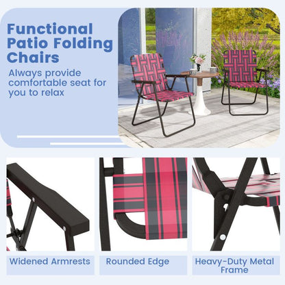 4-piece Folding Beach Chair Set