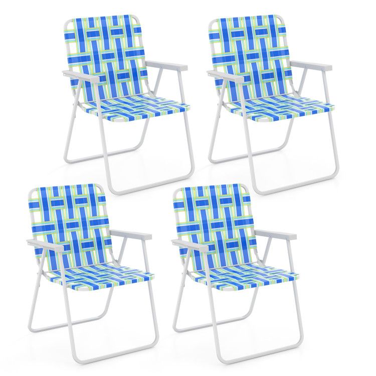 4-piece Folding Beach Chair Set