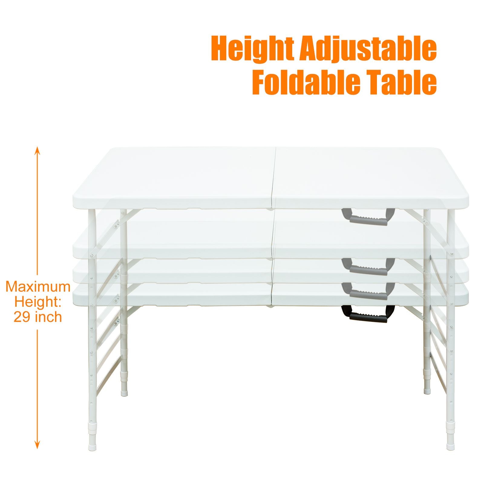 4ft Portable Folding Table Heavy Duty Indoor Outdoor
