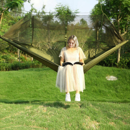 600lbs Load 2-person Hammock With Mosquito Net Portable Nylon
