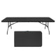 8FT Folding Plastic Table - Portable, Heavy-Duty Table for Camping, Picnics & Parties