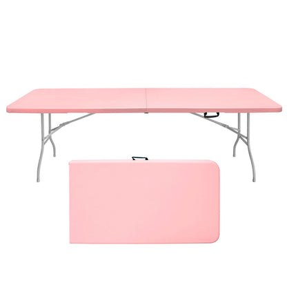 8ft Pink Folding Outdoor Event Table