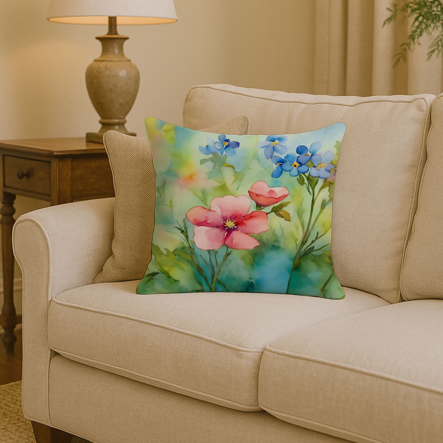 Alaska Forget Me Nots Pillow