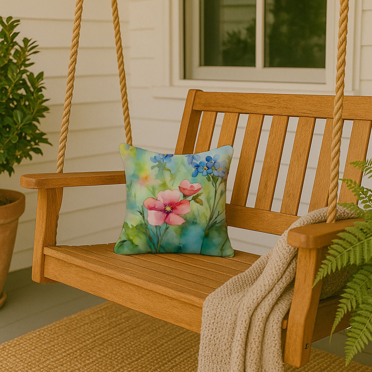 Alaska Forget Me Nots Pillow