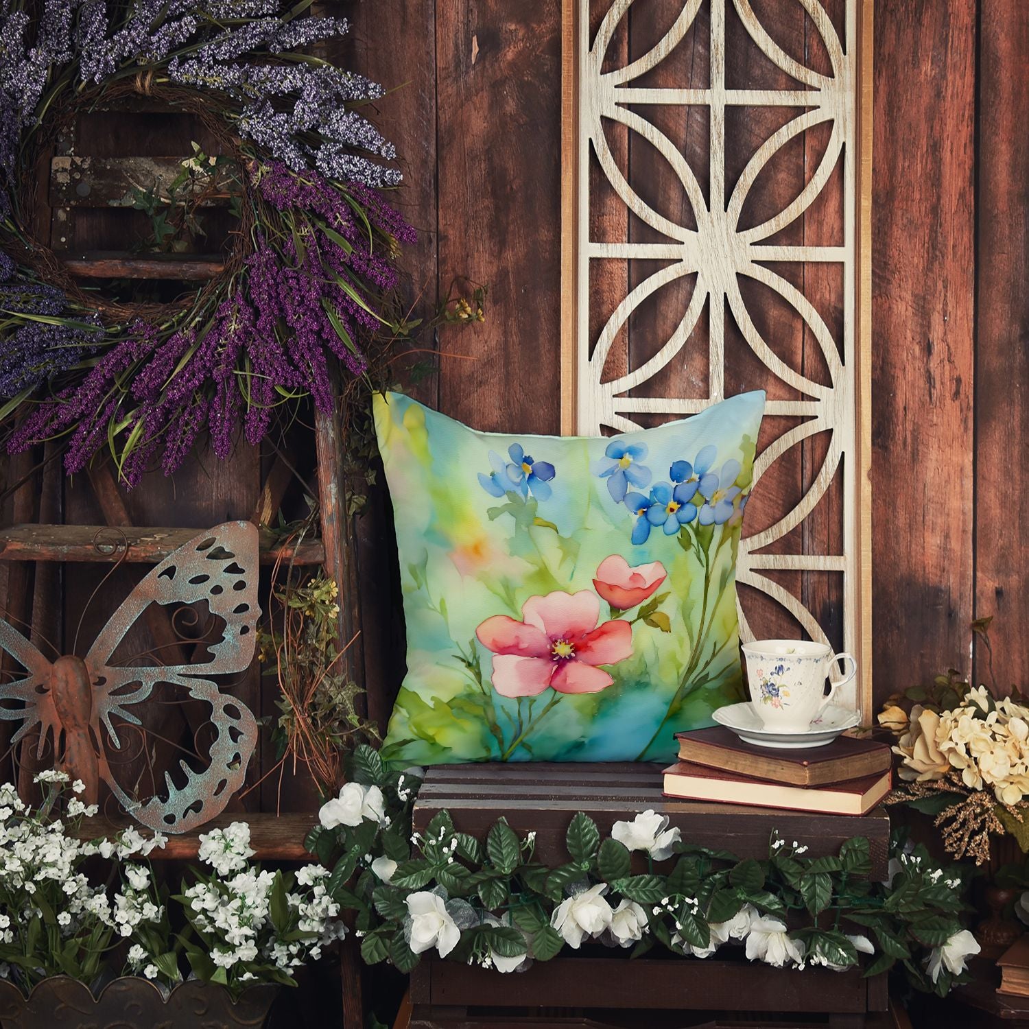 Alaska Forget Me Nots Pillow