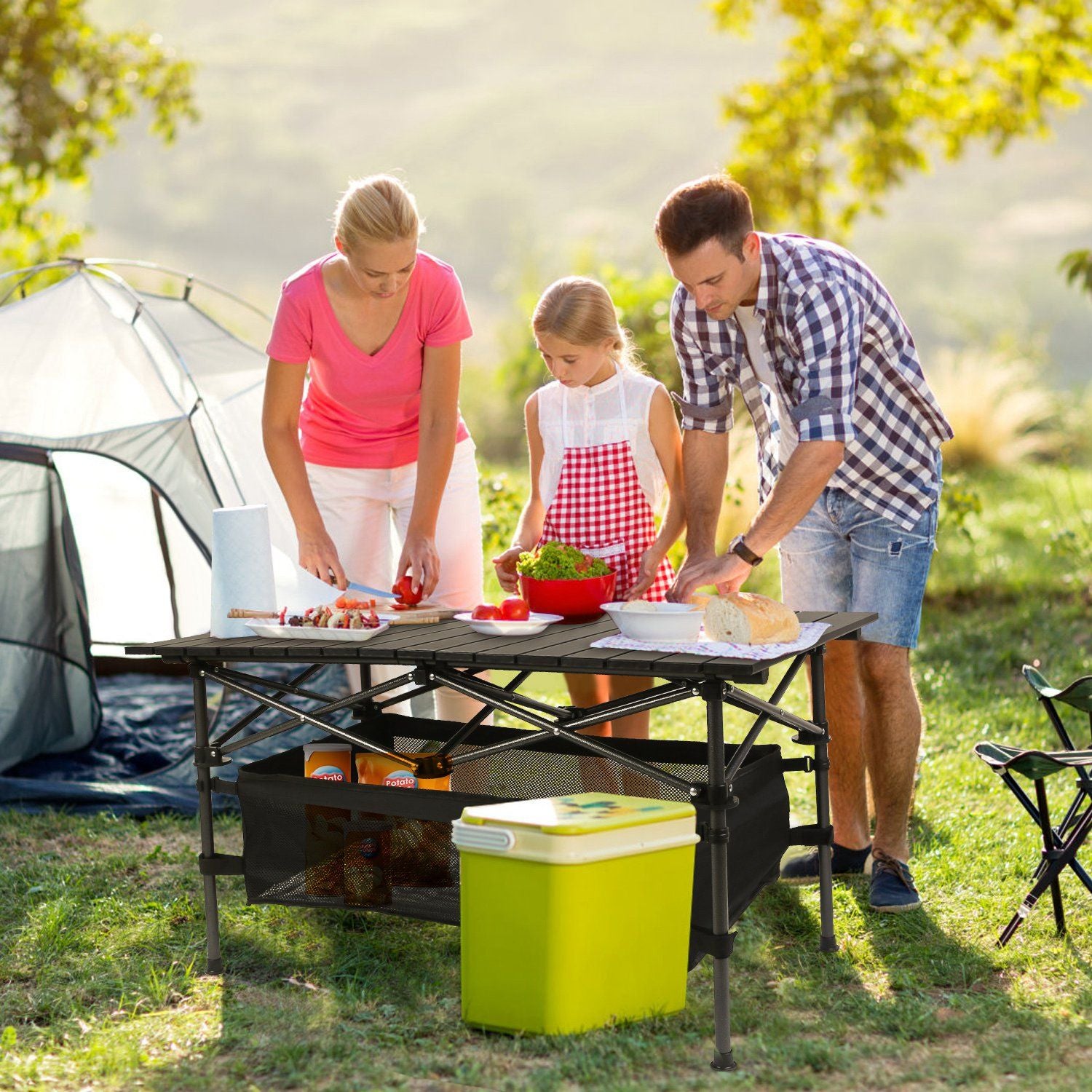 Aluminum Roll Up Camping Table Portable