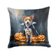 Basenji Puppy Halloween Throw Pillow - Indoor & Outdoor Decor
