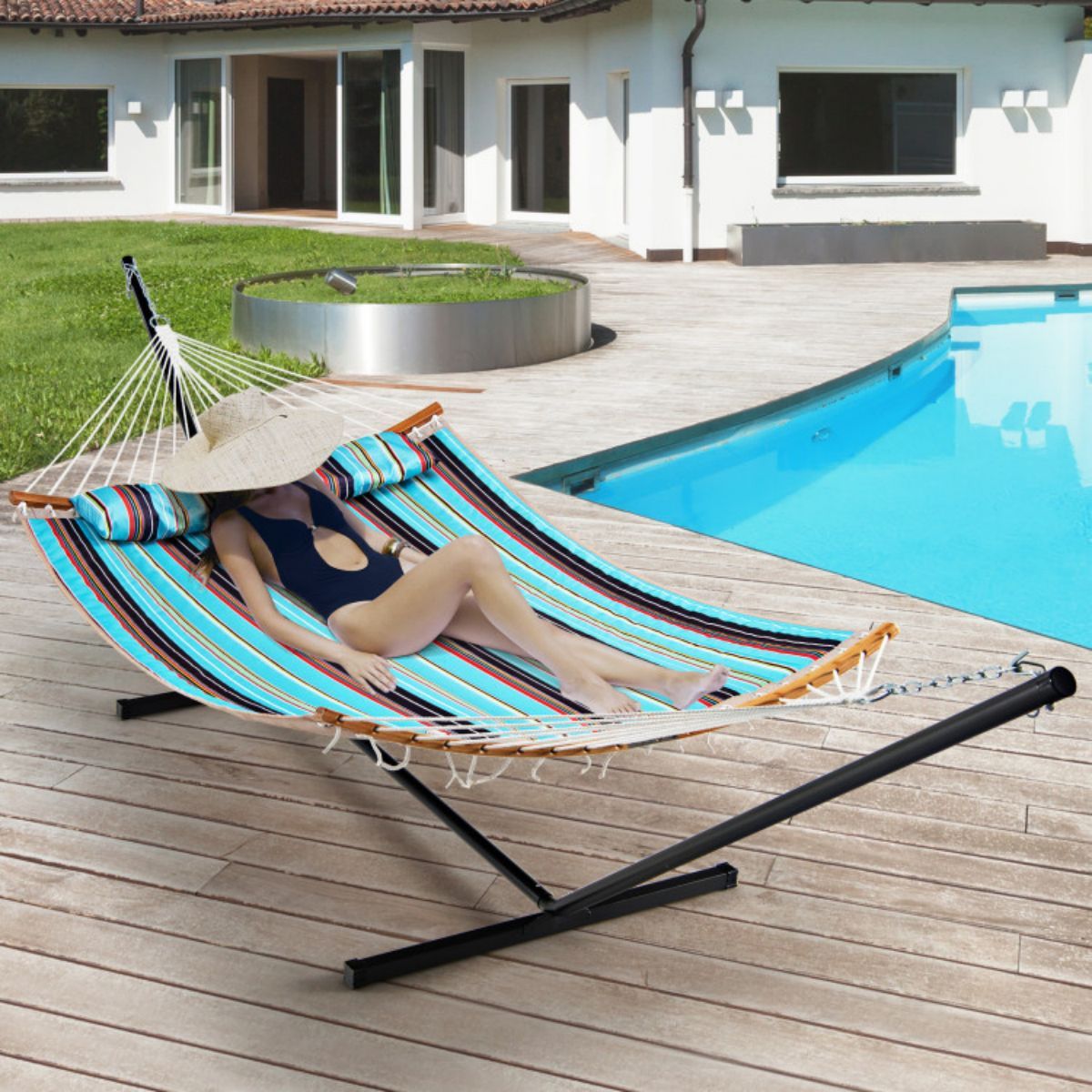 Camping Hammock With Net Lightweight 440lb