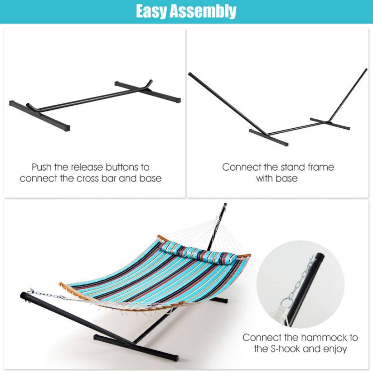 Best Camping Hammock With Net Lightweight 440lb