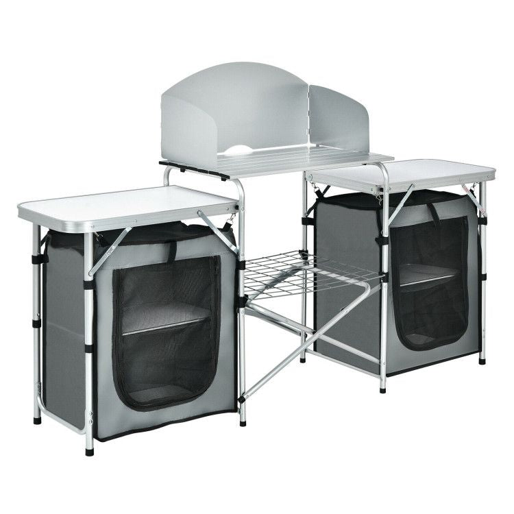 Best_Folding_Camping_Table_With_Storage_Organizer