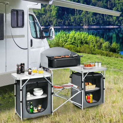 Best_Folding_Camping_Table_With_Storage_Organizer