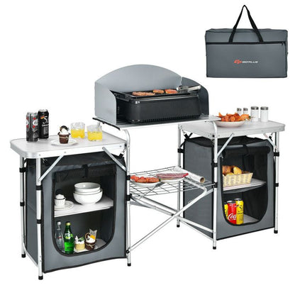 Best_Folding_Camping_Table_With_Storage_Organizer