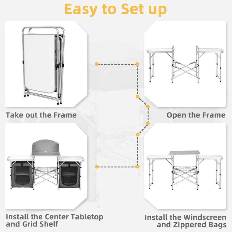 Best_Folding_Camping_Table_With_Storage_Organizer